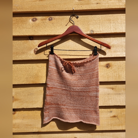Souchi mini skirt (or tube top) handloomed cashmere - Picture 1 of 5
